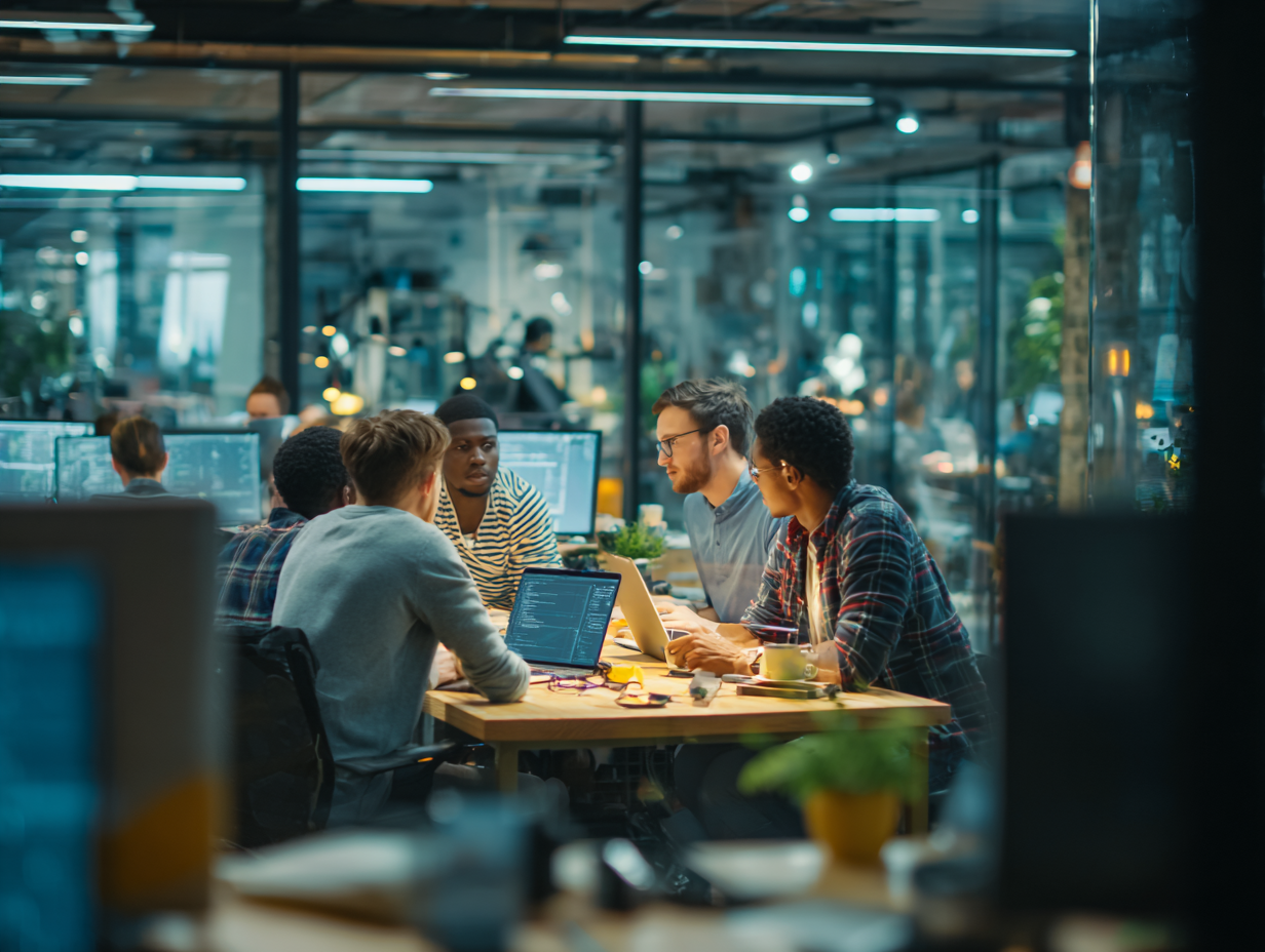 Mobile app interface showcase